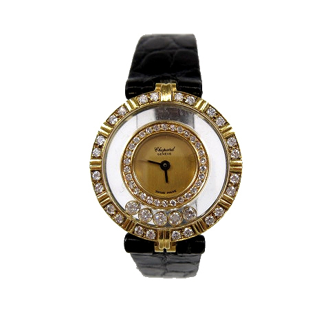 ショパール chopard 20/5682 HAPPY DIAMONDS ハッピー ダイヤモンド 750 18金 K18YG 腕時計 を買い取りさせて頂きました♪