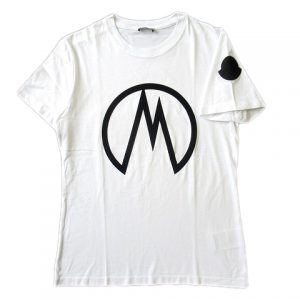 極美品 モンクレール MONCLER Logo T-shirt ロゴ Tシャツ カットソー 半袖 丸首 F20938C78410 V8161 サイズS 白 ホワイト レディース 買い取りさせて頂きました♪