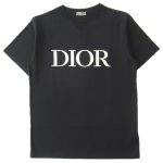 極美品 21SS ディオールオム Dior HOMME オーバーサイズ Tシャツ カットソー 半袖 ビッグロゴ 刺繍 丸首 183J685A0677 サイズXS 紺 ネイビー メンズ 買い取りさせて頂きました♪