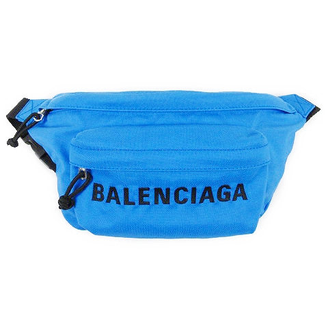 バレンシアガ BALENCIAGA 美品 20SS Wheel Logo belt bag ウィール ベルト ボディ ウエスト バッグ ポーチ ナイロン ロゴ 刺繍 クロスボディ 斜め掛け カバン 水色 533009 を買い取りさせて頂きました♪