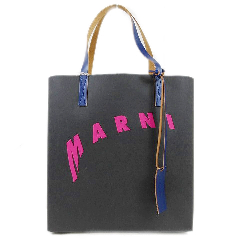 マルニ MARNI 21SS ショッピング トート バッグ 牛革 カーフ レザー ハンドル ロゴ プリント セルロース 肩掛け 手提げ カバン を買い取りさせて頂きました♪