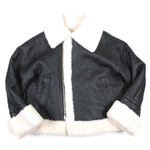 美品 マダムヒロコ MadameHiroko オーバーサイズ ムートン ライダース ジャケット ブルゾン 羊革 裏ボア ショート コート を買い取りさせて頂きました♪