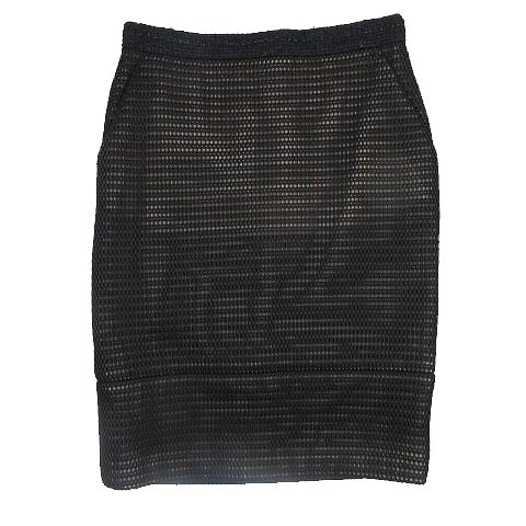 シャネル CHANEL 美品 13S ツイード メッシュ ココマーク スカート タイト ハーフ 膝丈 スイッチング 切替 ボンディング風 を買い取りさせて頂きました♪