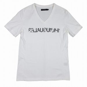 ウノピュウノウグァーレトレ 1PIU1UGUALE3 ロゴ 反転 プリント Vネック Tシャツ 半袖  を買い取りさせて頂きました♪
