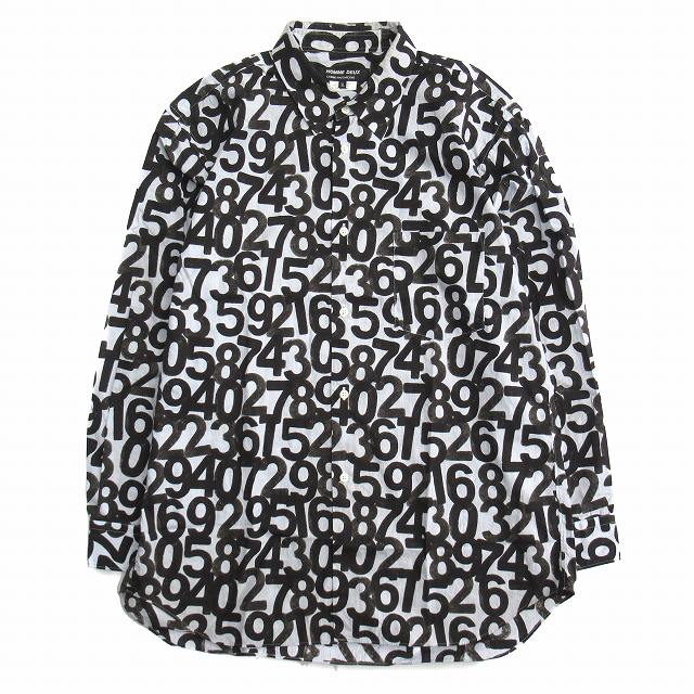 19aw コムデギャルソンオムドゥ COMME des GARCONS HOMME DEUX 数字 総柄 プリント シャツ を買い取りさせて頂きました♪