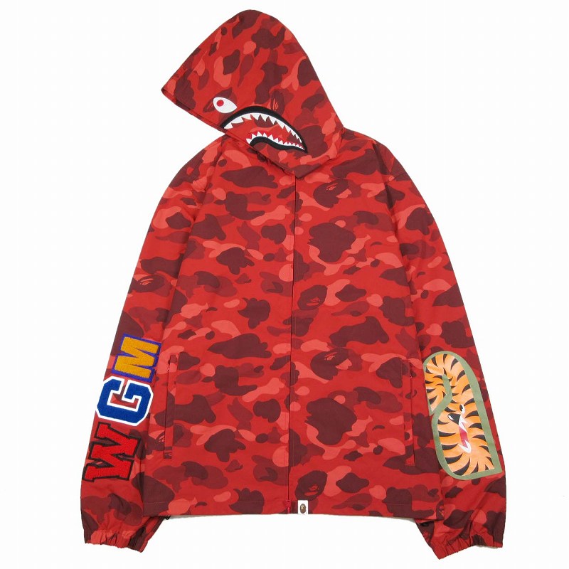 アベイシングエイプ A BATHING APE COLOR CAMO SHARK HOODIE JACKET M ...