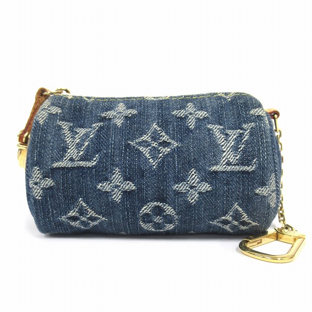 美品 ルイヴィトン LOUIS VUITTON "トゥルース スピーディPM" モノグラムデニム ミニ ポーチ 小物入れ M95082 青 ブルー メンズ レディース ユニセックス 買い取りさせて頂きました♪