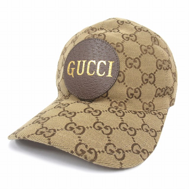 WEB限定】 【美品】GUCCI キャップ GG柄 キャンバス ブラウン グッチ 