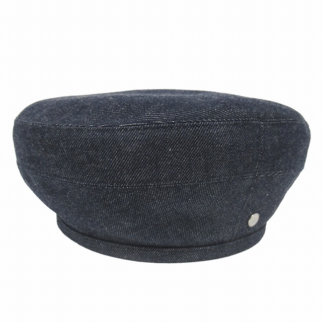 未使用品 22SS エルメス HERMES "Saint-Honore" サントノーレ デニム ベレー帽 帽子 キャップ セリエ ロゴ H221017N サイズ58cm インディゴブルー レディース メンズ ユニセックス 買い取りさせて頂きました♪