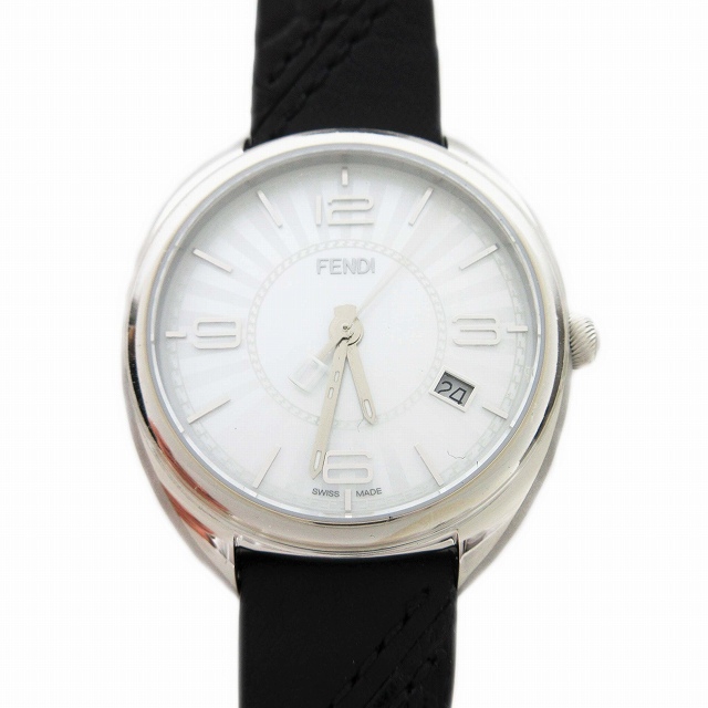 未使用品 フェンディ FENDI モメント マザー オブ パール ダイヤル 腕時計 ウォッチ アリゲーター レザーバンド クオーツ アラビア シルバー 黒 を買い取りさせて頂きました♪