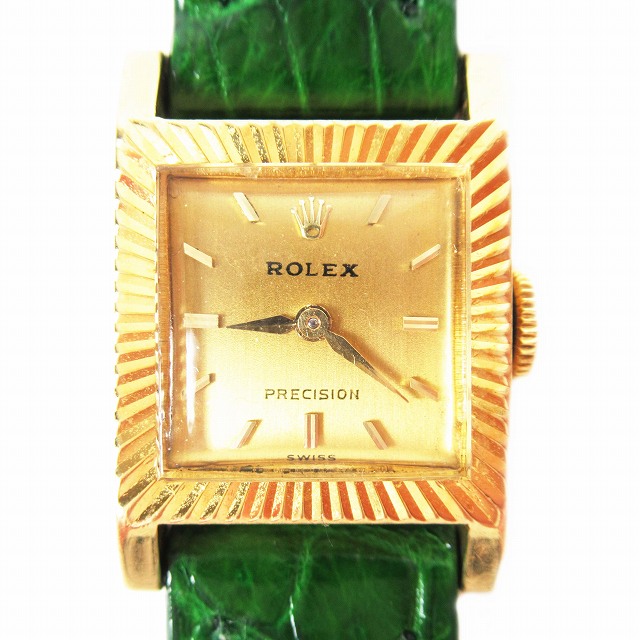 ロレックス ROLEX 60's アンティーク 金無垢 K18YG 18金 プレシジョン 腕時計 ウォッチ 手巻き レザーバンド ロゴ ヴィンテージ を買い取りさせて頂きました♪