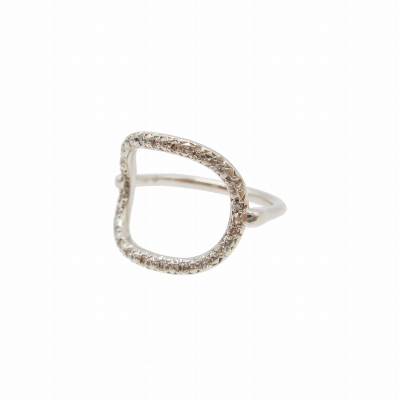 美品 ハム hum Humete Rectangle Ring ハムエタ レクタングル リング オーバル 指輪 ホワイトゴールド K18WG ブラウンダイヤモンド を買い取りさせて頂きました♪