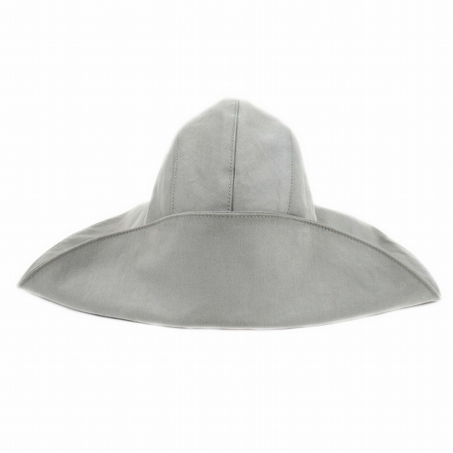 19SS ジルサンダー JIL SANDER HAT GD ロング ブリム ハット 帽子 ワイド コットン ポリウレタン 無地 イタリア製 L グレー を買い取りさせて頂きました♪