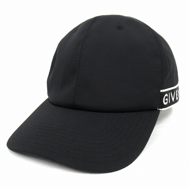 極美品 ジバンシィ GIVENCHY ロゴ ナイロン キャップ 帽子 6パネル 黒 ブラック メンズ レディース ユニセックス 買い取りさせて頂きました♪