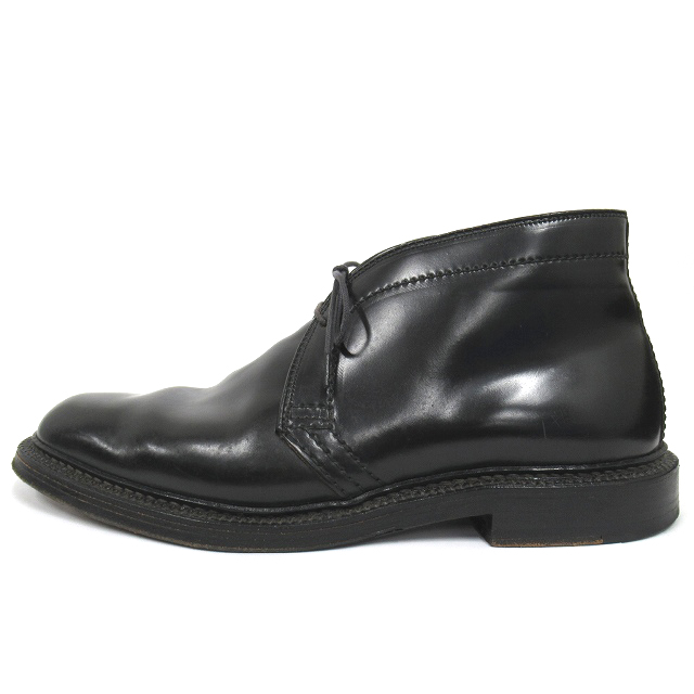 オールデン ALDEN 1340 "Chukka Boot" チャッカ ブーツ シューズ 革靴 バリーラスト ダブルレザー シェルコードバン USA製 サイズUS7D 約25cm 黒 ブラック メンズ 買い取りさせて頂きました♪