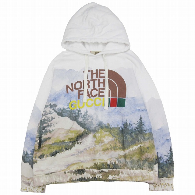 21AW グッチ × ザ ノースフェイス GUCCI × The North Face Trail Print sweatshirt トレイル プリント フーディー パーカー を買い取りさせて頂きました♪