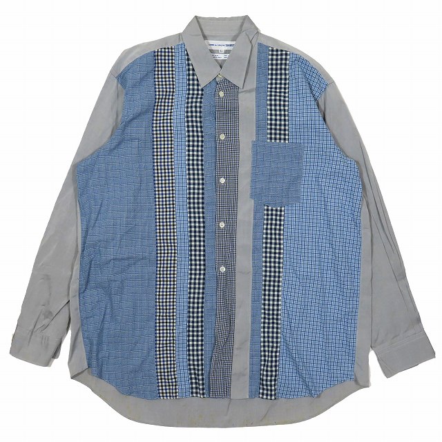 90's コムデギャルソンシャツ COMME des GARCONS SHIRT ヴィンテージ オールド チェック柄 パッチワーク シャツ を買い取りさせて頂きました♪