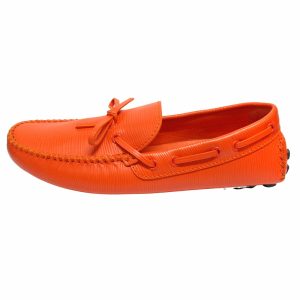 未使用品 ルイヴィトン LOUIS VUITTON エピ レザー ドライビング シューズ ローファー スリッポン デッキシューズ 革靴 5.5 （25cm） オレンジ メンズ レディース 買い取りさせて頂きました♪ リモード福山