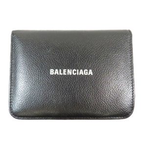バレンシアガ BALENCIAGA VILLE FLAP WALLET COMPACT NOIR/BLANC 二つ折り財布 を買い取りさせて頂きました♪
