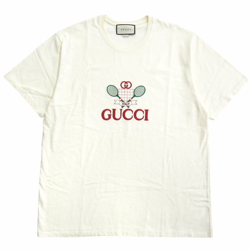 美品 グッチ GUCCI テニス ロゴ インターロッキングG 刺繍 Tシャツ を買い取りさせて頂きました♪