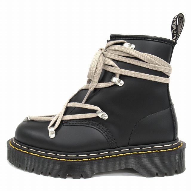 未使用品 リックオウエンス Rick Owens × ドクターマーチン DR.MARTENS "1460 BEX DS RO" レザー ブーツ シューズ 靴 サイドジップ レースアップ 27019001 サイズUK5 24cm 黒 ブラック メンズ レディース ユニセックス 買い取りさせて頂きました♪ リモード福山