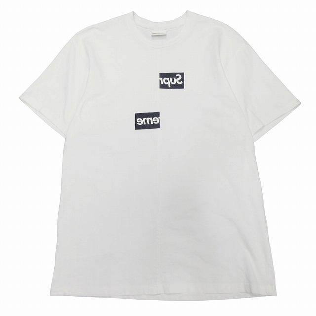 18AW シュプリーム × コムデギャルソンシャツ SUPREME × COMME des GARCONS SHIRT Split Box Logo Tee スプリット ボックス ロゴ プリント Tシャツ を買い取りさせて頂きました♪