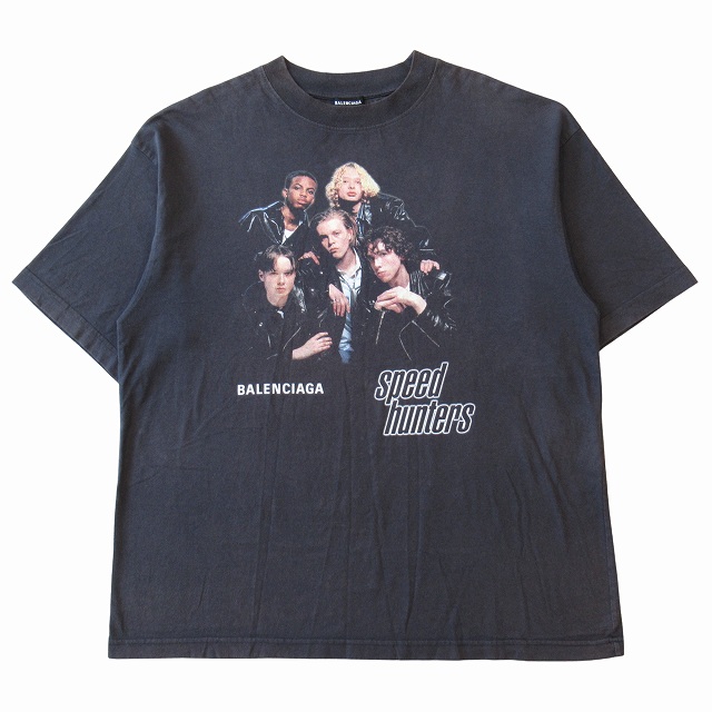 18AW バレンシアガ BALENCIAGA "SPEED HUNTERS" スピードハンターズ Tシャツ カットソー 半袖 ロゴ プリント オーバーサイズ 541877 サイズM グレー メンズ 買い取りさせて頂きました♪ リモード福山