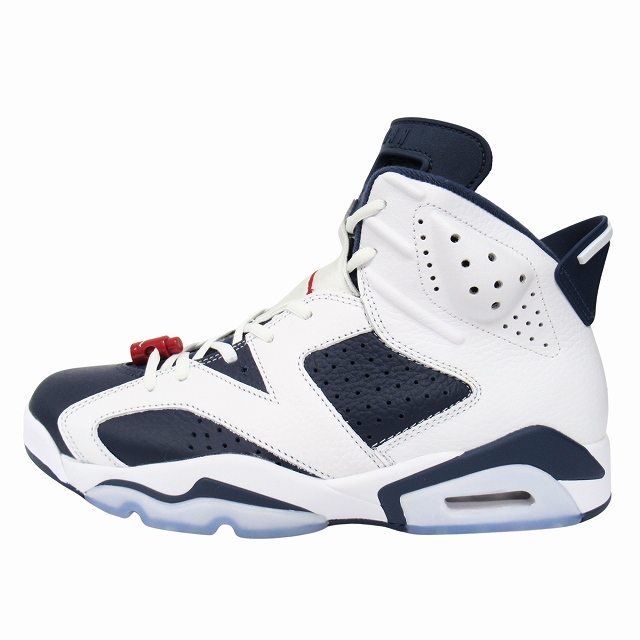 未使用品 ナイキ NIKE "AIR JORDAN 6 RETRO" エアジョーダン 6 レトロ スニーカー シューズ 靴 ハイカット レザー CT8529-164 サイズ27.5cm ホワイト/バーシティ レッド-ミッドナイト ネイビー メンズ 買い取りさせて頂きました♪ リモード福山