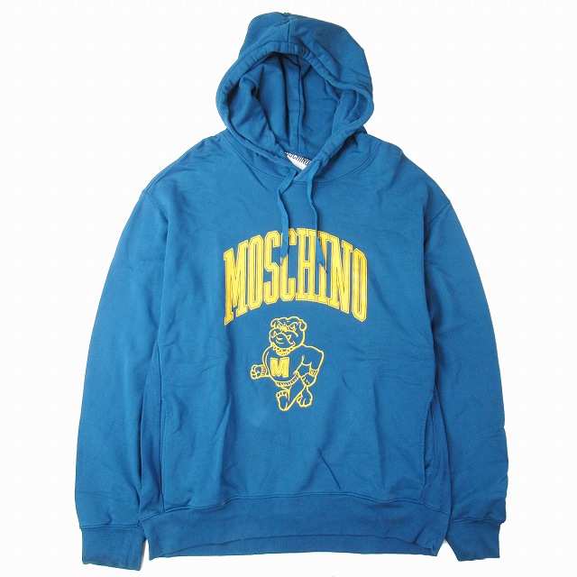 極美品 22aw モスキーノ MOSCHINO VARSITY BULLDOG パーカー スウェット フーディー プルオーバー 裏毛 トレーナー カレッジロゴ ブルドッグ プリント を買い取りさせて頂きました♪