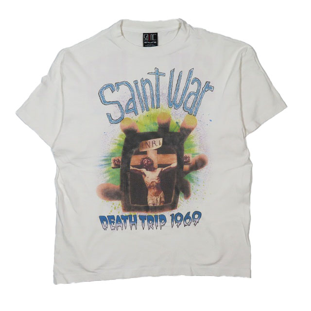 セントマイケル SAINTMICHAEL SS TEE/ SAINT WAR プリント ロゴ Tシャツ を買い取りさせて頂きました♪