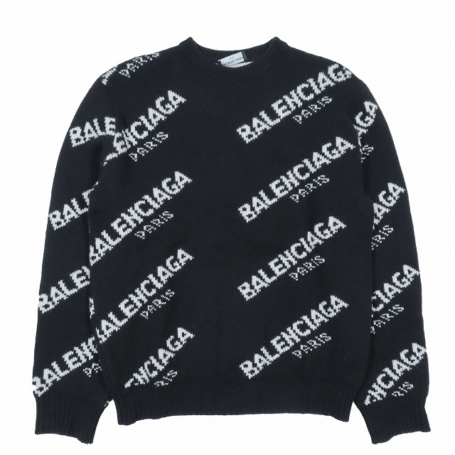 バレンシアガ BALENCIAGA ジャガードロゴ ニット セーター プルオーバートップス を買い取りさせて頂きました♪