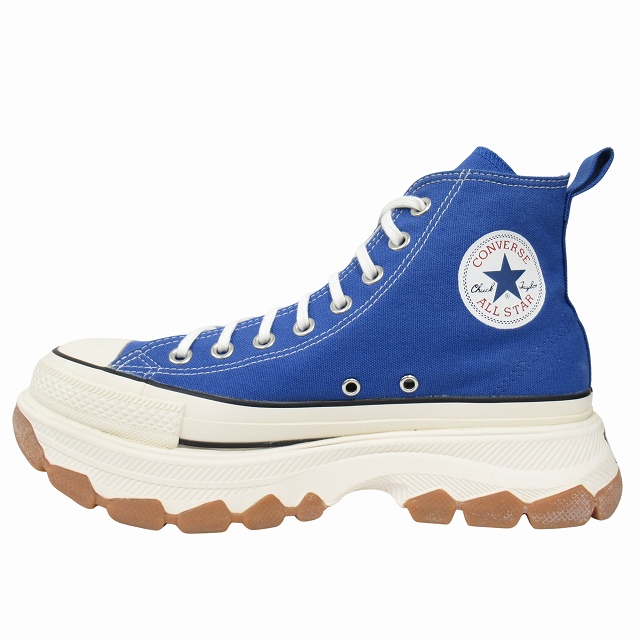 極美品 コンバース CONVERSE "ALL STAR 100 TREKWAVE HI" オールスター トレックウエーブ ハイ スニーカー シューズ 靴 プラットフォーム 厚底 1SD035 サイズ26.5cm 青 ブルー メンズ 買い取りさせて頂きました♪ リモード福山