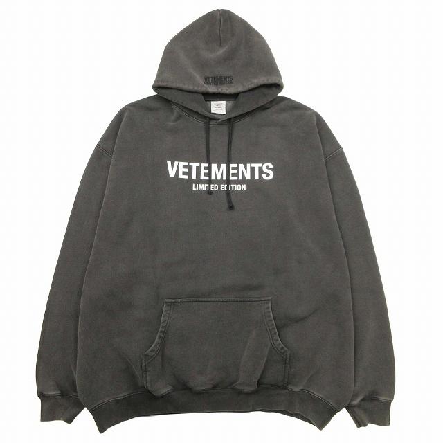 極美品 23SS ヴェトモン ベトモン VETEMENTS LOGO LIMITED EDITION HOODIE WASHED BLACK を買い取りさせて頂きました♪