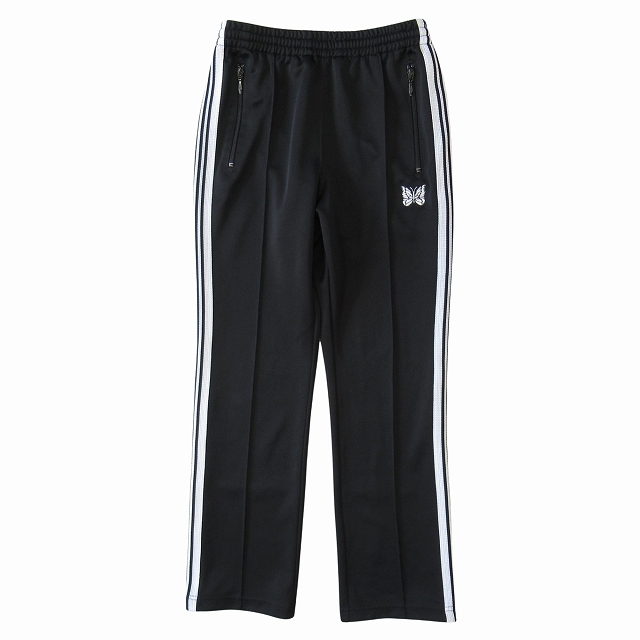 美品 19SS ニードルス ニードルズ Needles FREAKS STORE 別注 "Narrow Track Pant-Poly Smooth" ナロー トラック パンツ ジャージ サイドライン 側章 パピヨン ロゴ EJ355 サイズXS 黒 ブラック メンズ 買い取りさせて頂きました♪ リモード福山