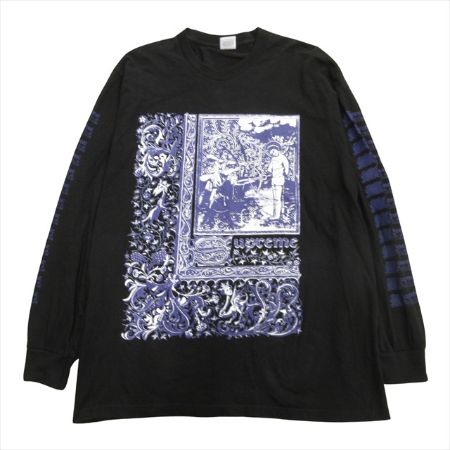 24ss シュプリーム SUPREME セントセバスティアヌス ロング Tシャツ Saint Sebastian L/S Tee カットソー 長袖 ロゴ プリント L 黒 ブラック メンズ 買い取りさせて頂きました♪ リモード福山