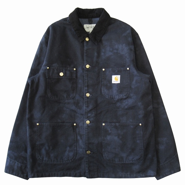 美品 カーハート carhartt WIP "OG CHORE CHROMO COAT" オージー チョア クロモ コート ジャケット ブルゾン カバーオール ロゴ コーデュロイ 切替 サイズM 紺 ネイビー メンズ 買い取りさせて頂きました♪ リモード福山