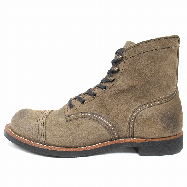 レッドウィング REDWING 8087 アイアンレンジャー ワーク ブーツ シューズ 革靴 スレート・ミュールスキナー ラフアウト レザー 2022年製 USA製 サイズ27cm メンズ 買い取りさせて頂きました♪ リモード福山