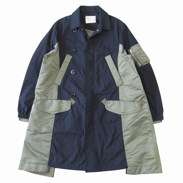 20AW サカイ sacai N-3B コーチジャケット ドッキング ロング コート ブルゾン ミリタリー 20-02213M サイズ2 買い取りさせて頂きました♪ リモード福山