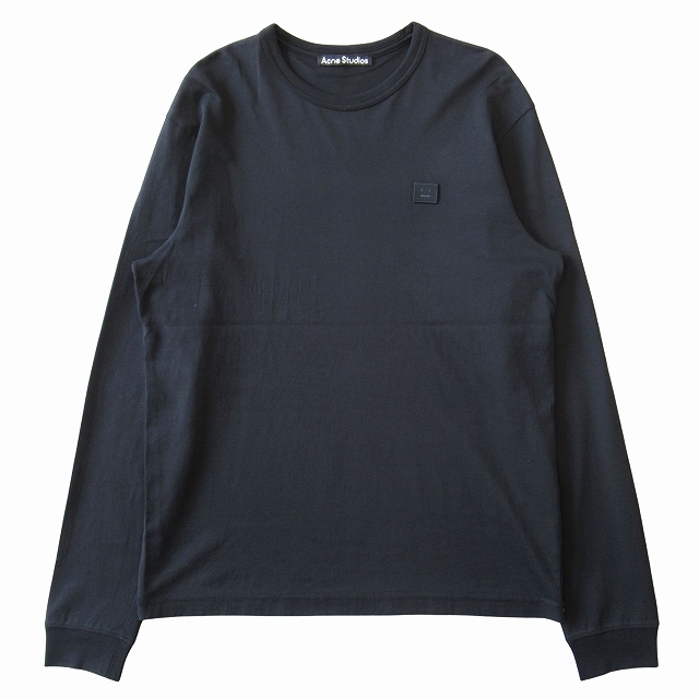 美品 アクネ ストゥディオズ Acne Studios フェイスロゴパッチ ロング Tシャツ カットソー 長袖 FA-UX-TSH1000246 サイズXS 黒 ブラック メンズ レディース ユニセックス 買い取りさせて頂きました♪ リモード福山