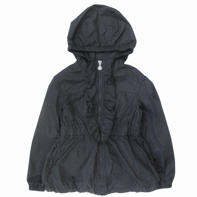 美品 モンクレール MONCLER CINABRE GIUBBOTTO シナブル フリル ナイロン ジャケット ブルゾン フード ロゴ ワッペン F19541B71010 サイズ8A 130cm 黒 ブラック キッズ 子供 買い取りさせて頂きました♪ リモード福山